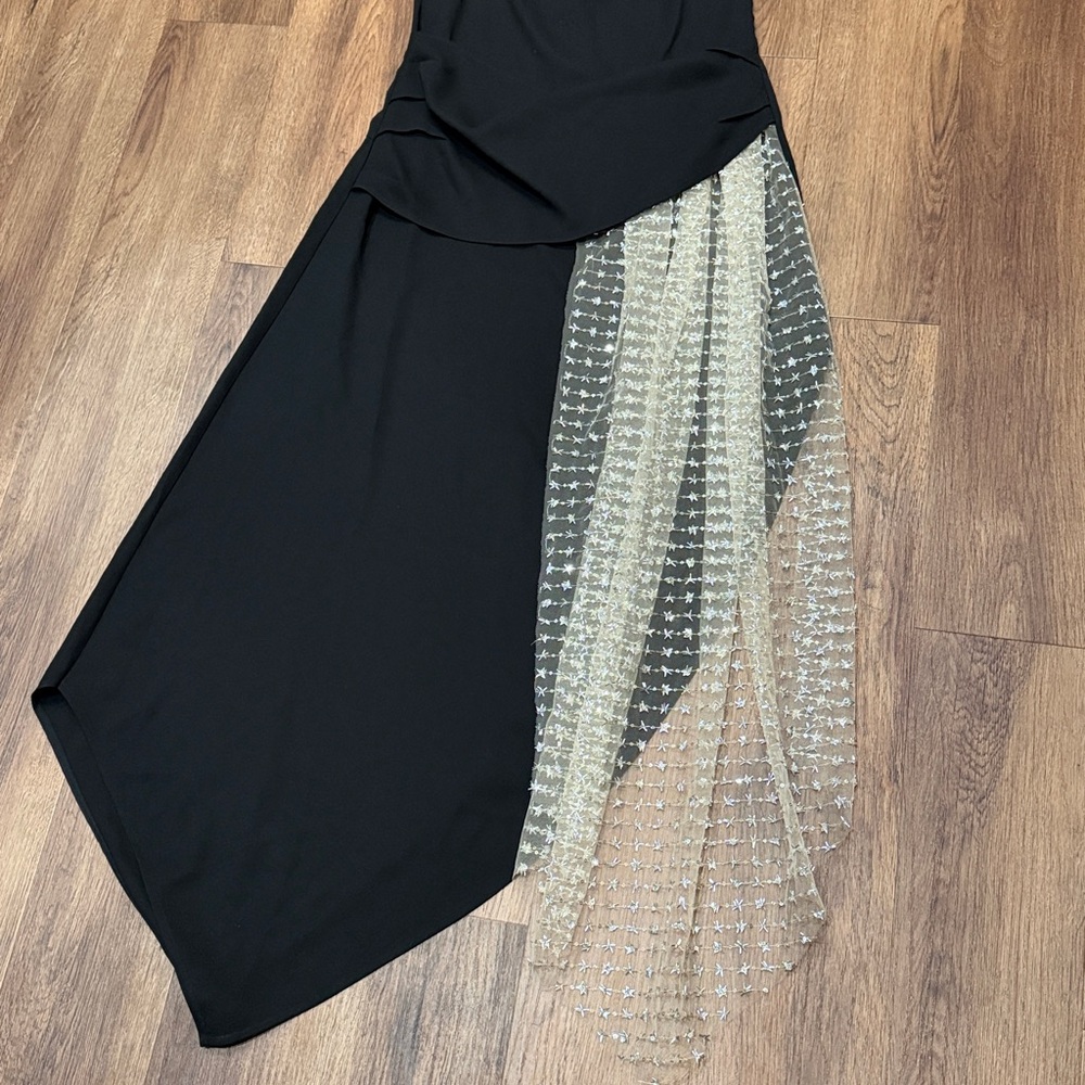 STAUD Effie Dress In Black Stardust - Picture 5 of 8